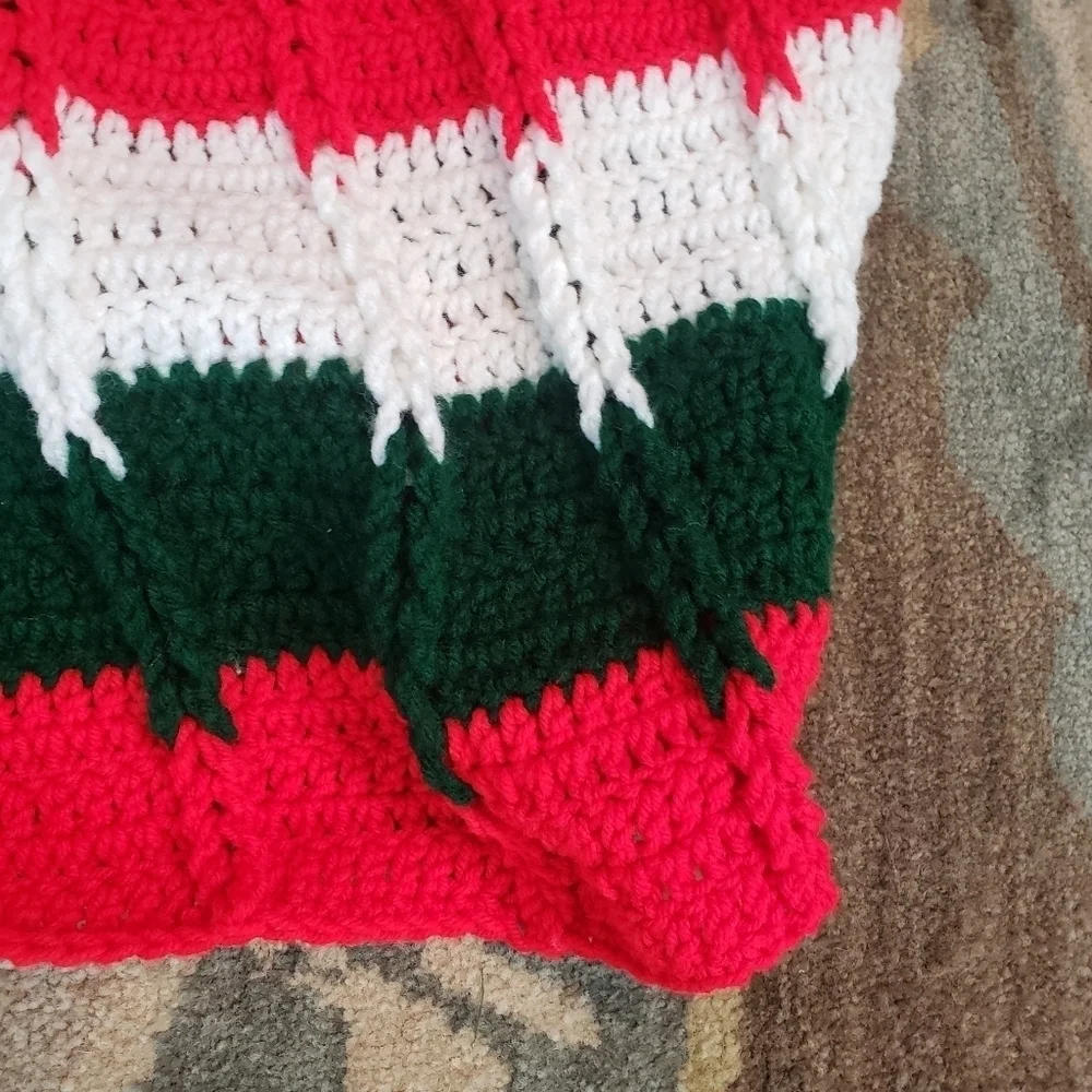 Handmade Granny Striped‎ Crochet Blanket Throw Afghan